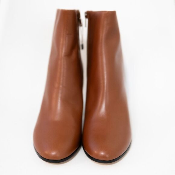NEW Maje Flixy Cognac Block Heel Booties Brown Boots Size 39 NIB - Picture 5 of 10